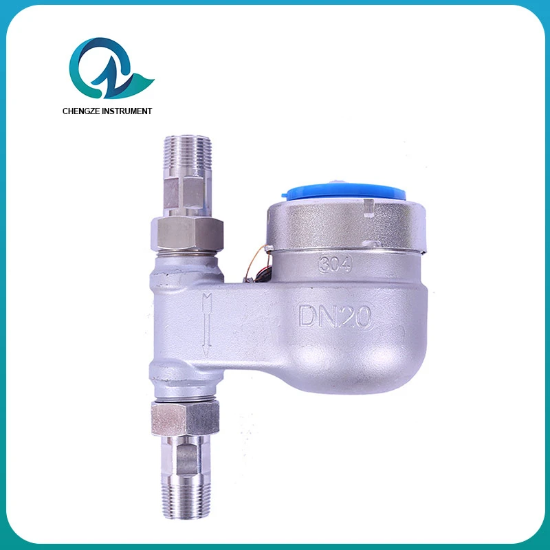 Medidor de agua vertical de acero inoxidable